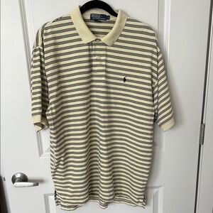Polo by Ralph Lauren Yellow and Navy Striped Polo Shirt